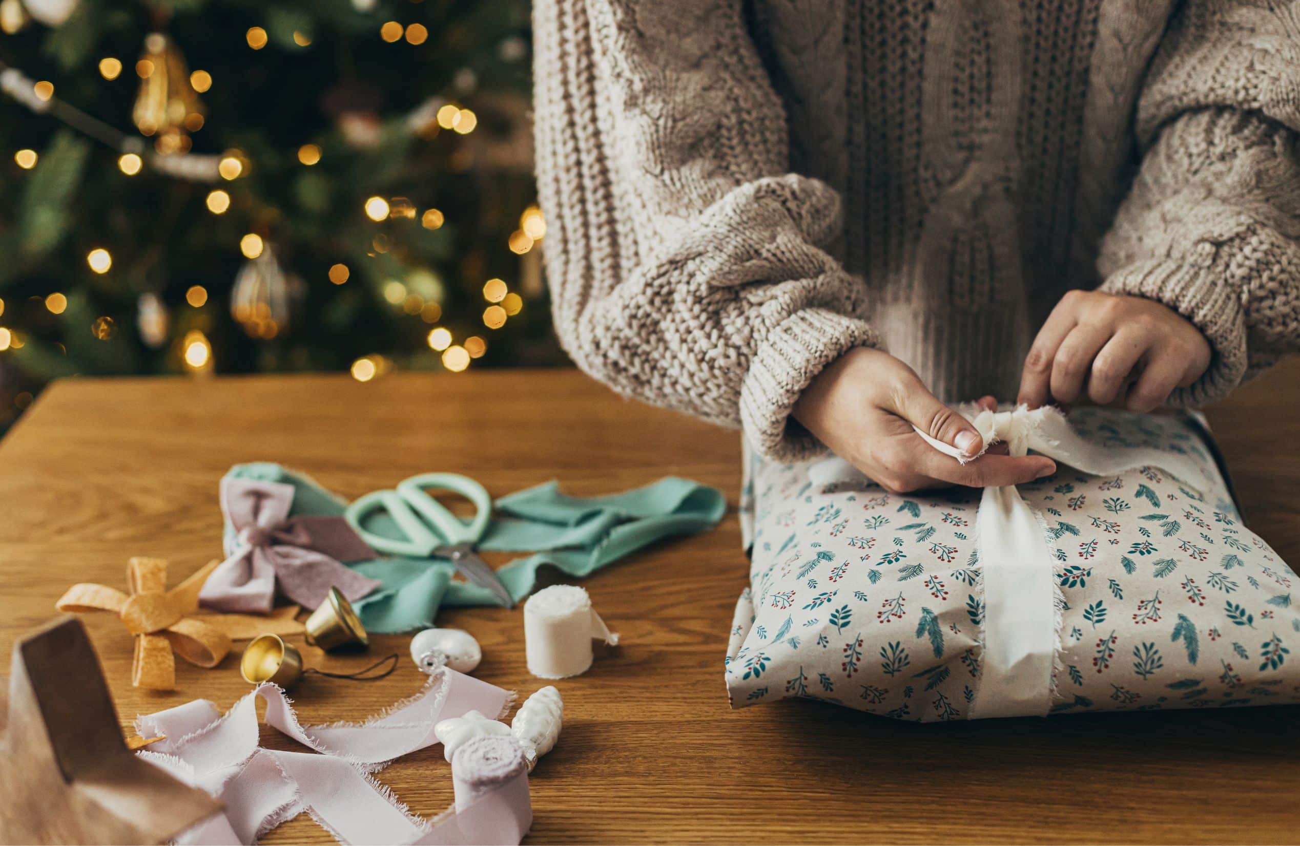 Wrapping gifts in the first holiday season in recovery