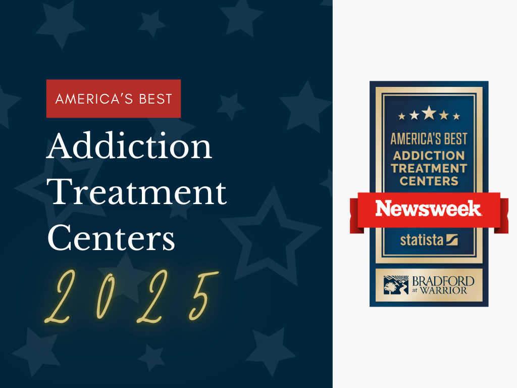 Bradford at Warrior has been named one of Newsweek’s “America’s Best Addiction Treatment Centers” for 2025.